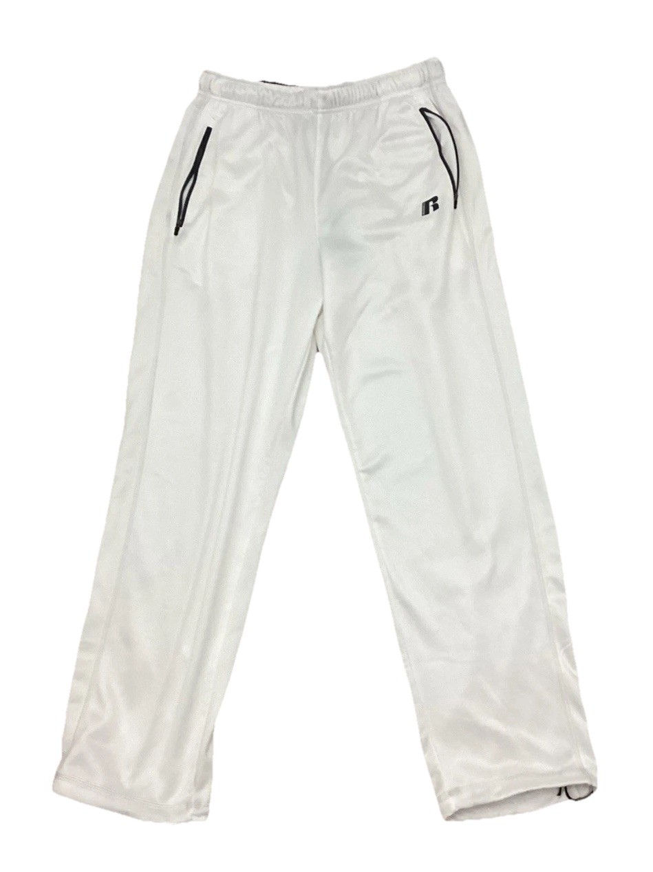 Russell Sweatpants Men’s Medium 32-34 White Fleece Elastic Waist Actual 32X30