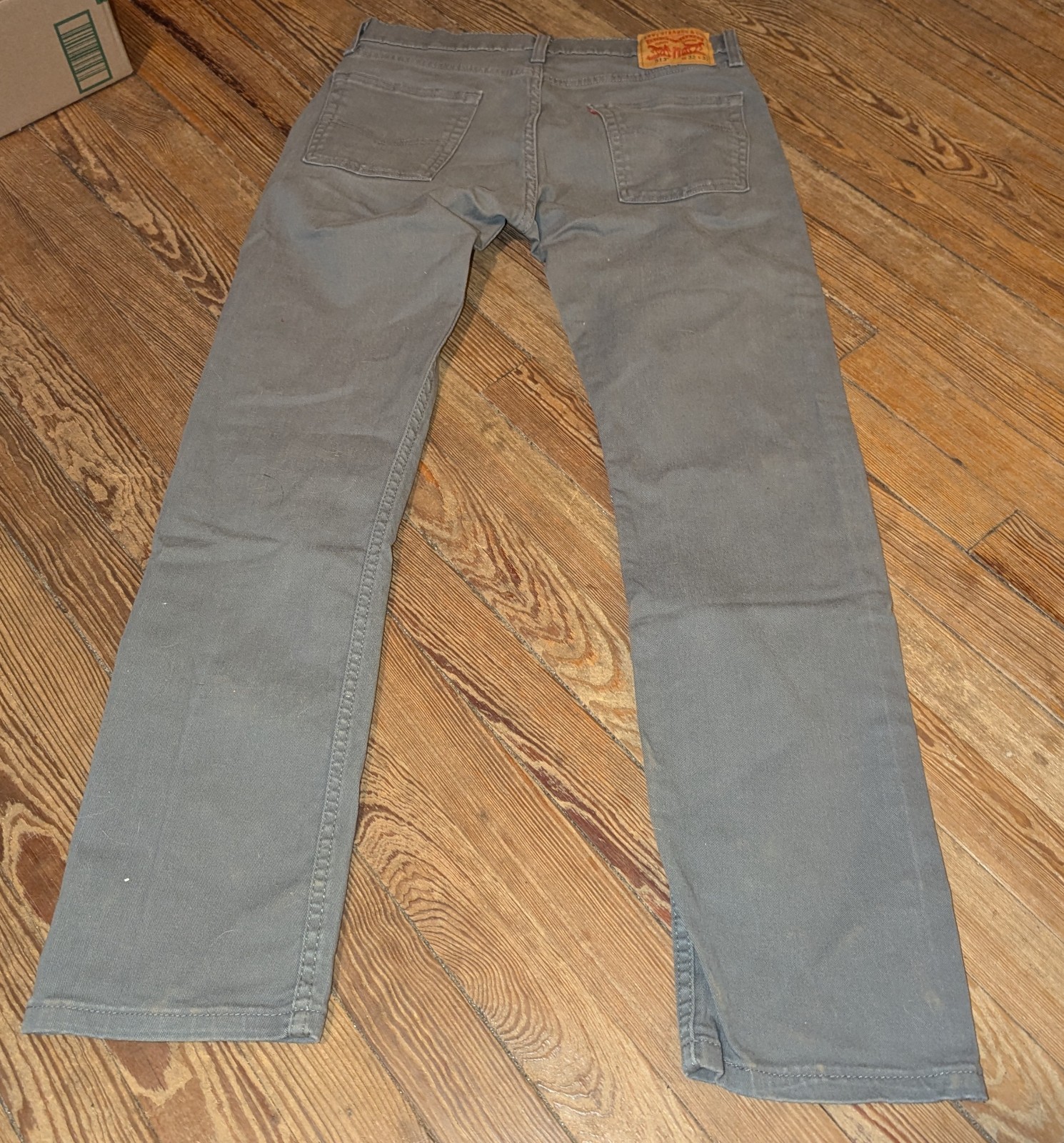 Levi’s 513 Slim Straight Jeans Size 32 Gray Denim 30.5″ Inseam Cotton