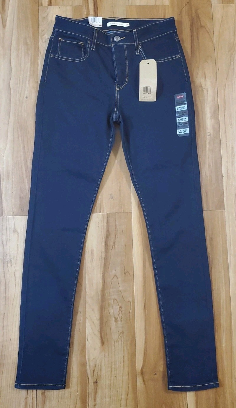 Levi’s 721 High Rise Skinny 28×30 Dark Blue Jeans Womens Brand New With Tags