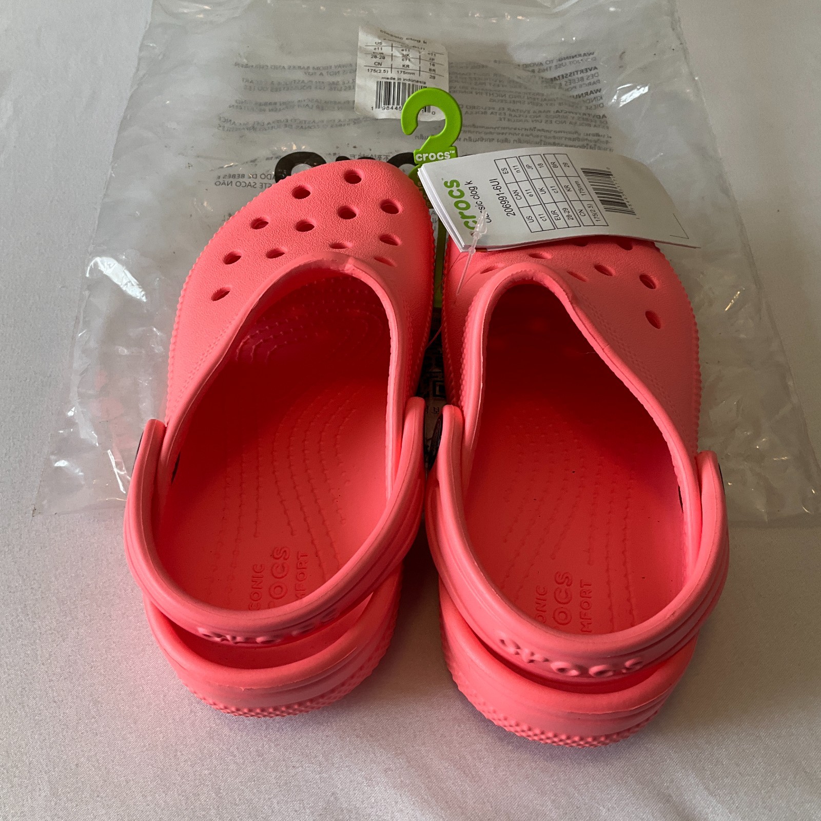 Crocs Classic Clogs Kids Size C11 Pink