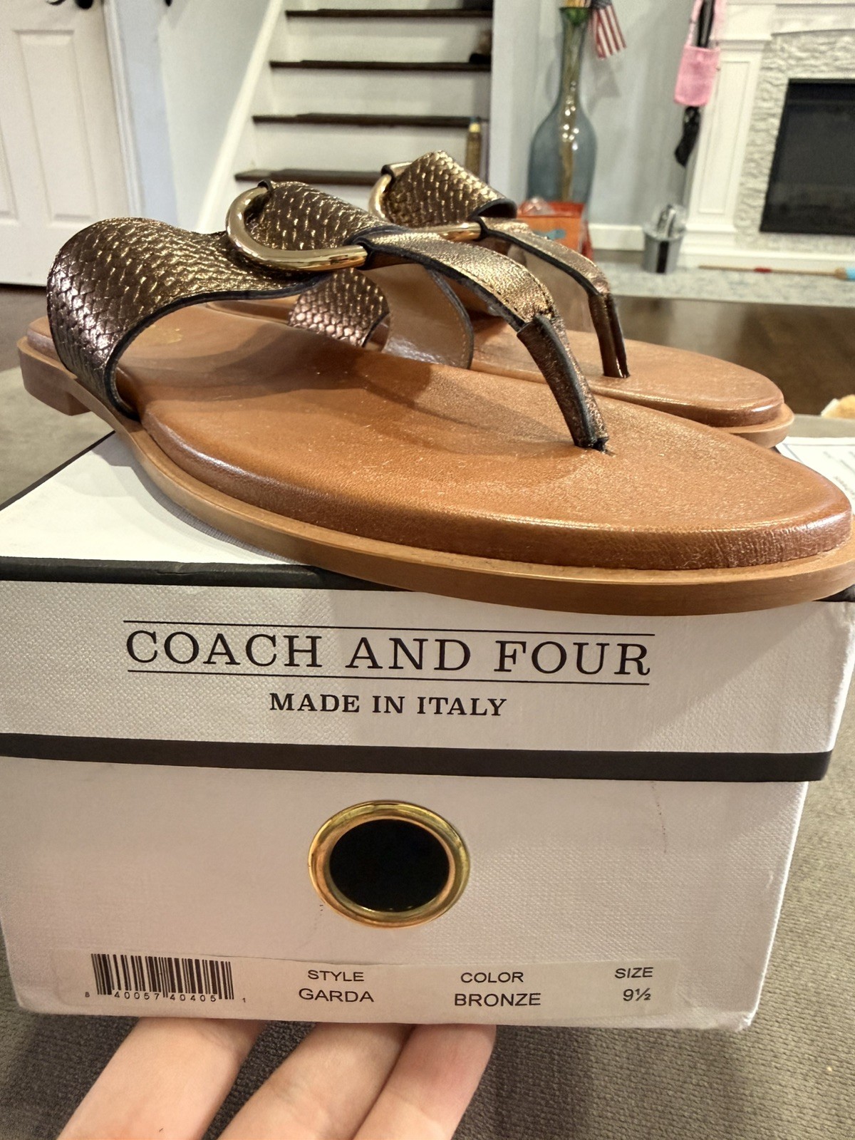 NEW- Coach And Four Garda Sandals Bronze Women Size 9.5