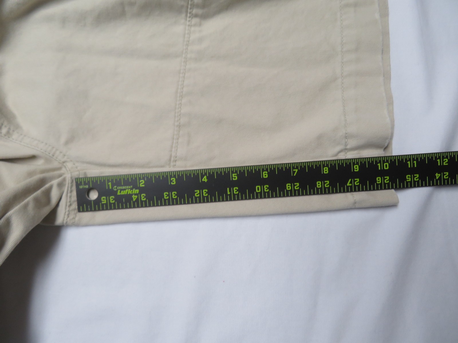 Nautica Jean Co Mens 40 Cargo Shorts Khaki (W 41 I 10.25) Button Pockets Cotton