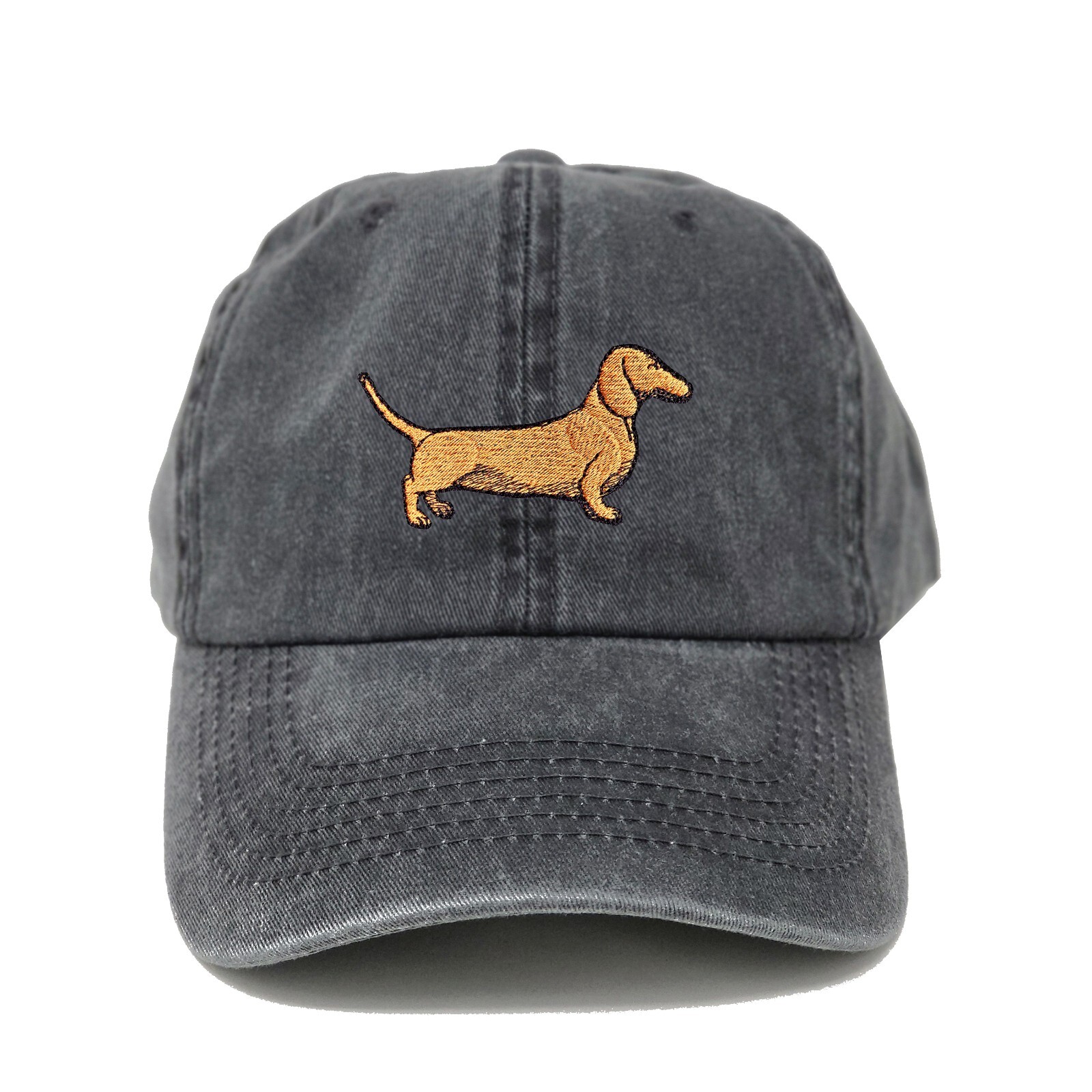 Dachshund dog embroidered dad hat, Wiener dog embroidered ball cap