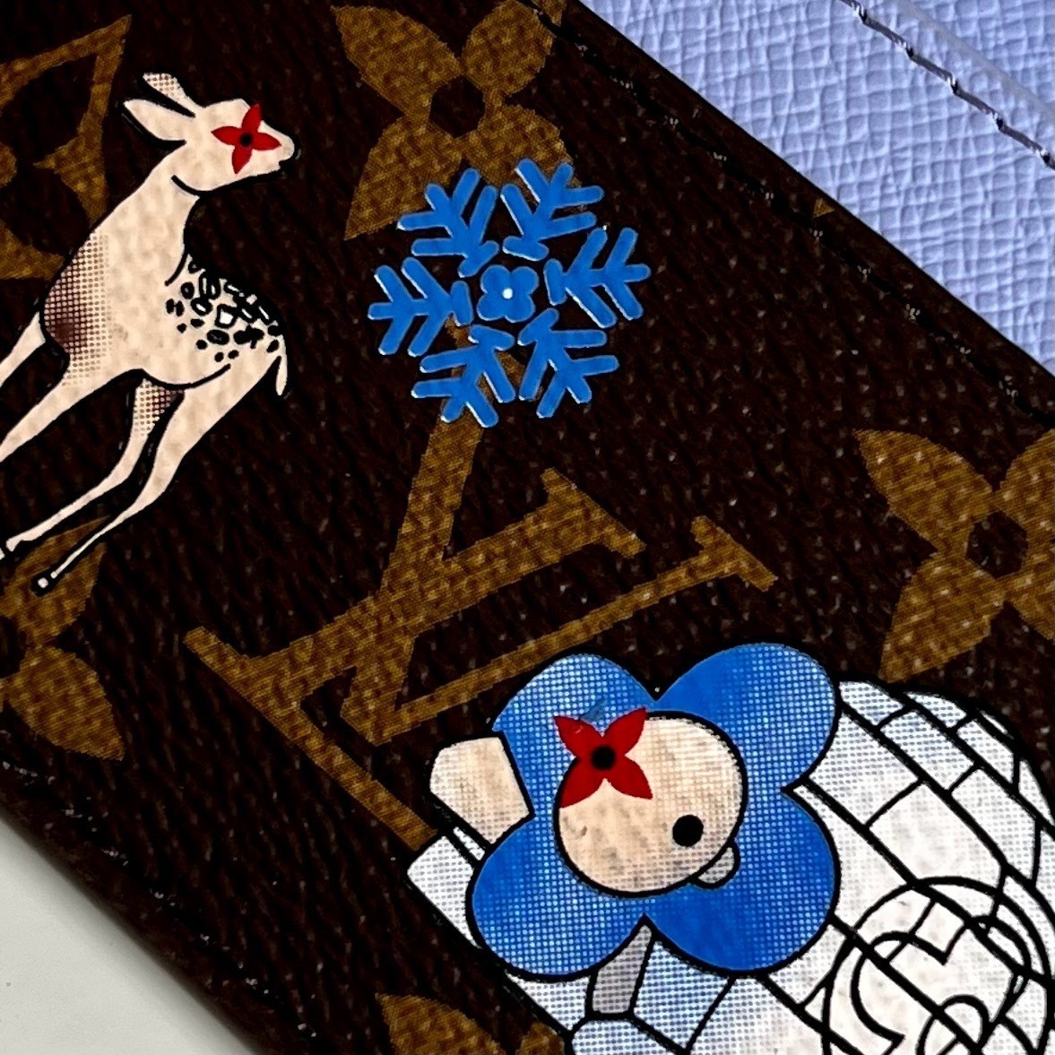 Louis Vivienne Card Holder Monogram Holiday Edition New