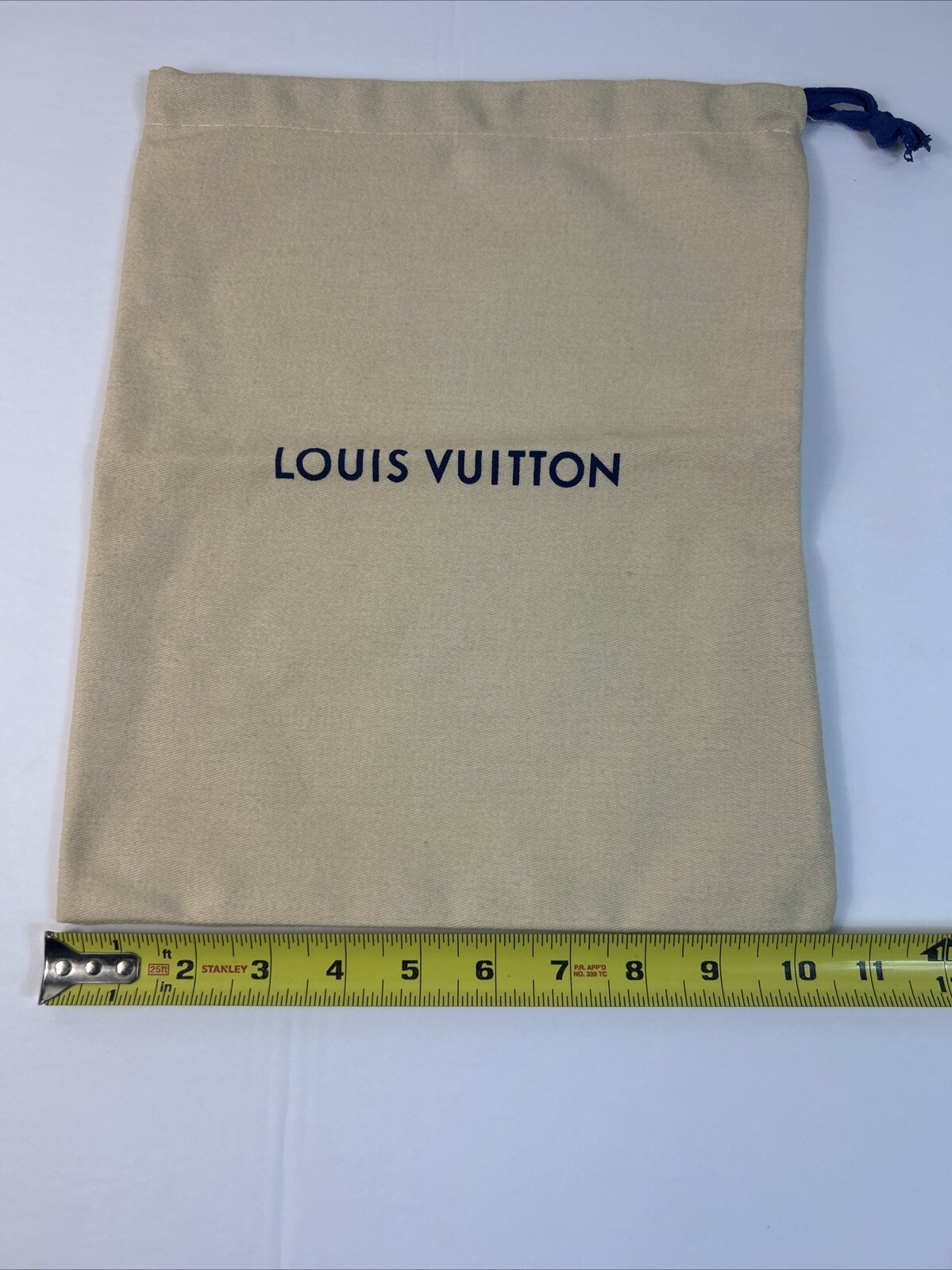 Louis Vuitton Logo Drawstring Dust Bag Only 13X9 inch