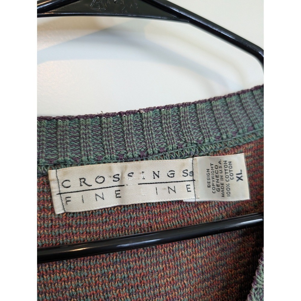 Crossings Geometric Patchwork Knit Sweater
