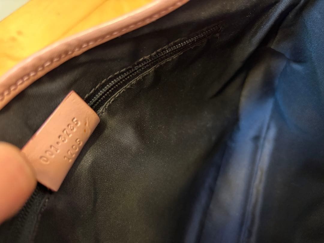 Gucci Pink GG pattern Canvas Leather Shoulder Bag Jackie 0013735 Used from Japan