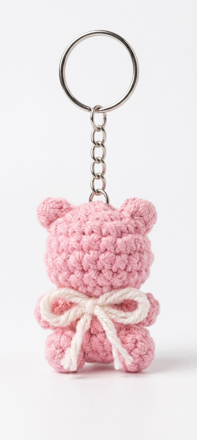Custom Crochet Keyring – Small Gift Idea – Choose Your Color & Shape