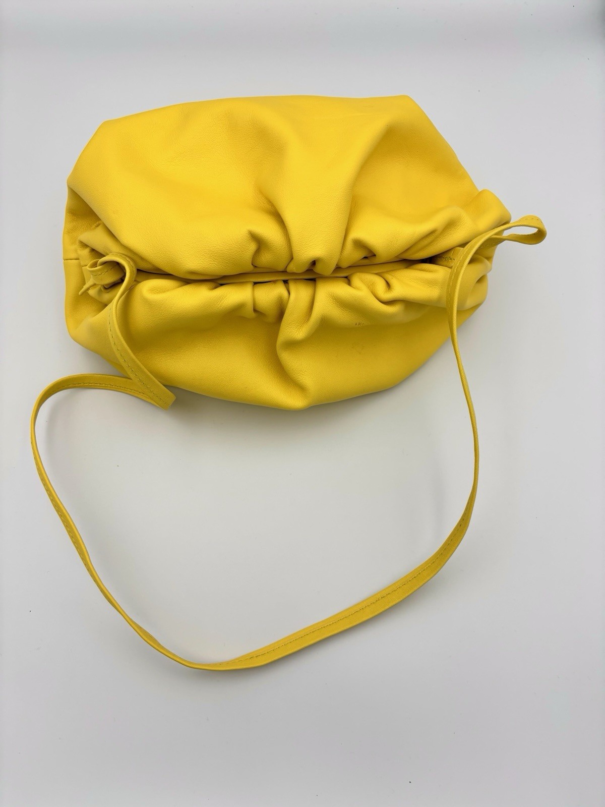 Handmade clutch bag (Bottega Veneta Pouch style) with shoulder strap