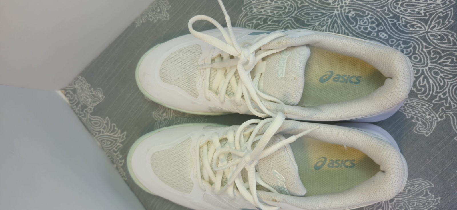 Asics Womens Gel Dedicate 6 1042A235 White Running Shoes Sneakers Size 6W