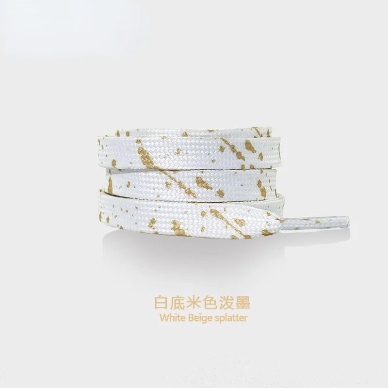 Shoelaces for Sneaker Flat Gilding Printing Ink Splatter Shoelace Colorful Splas