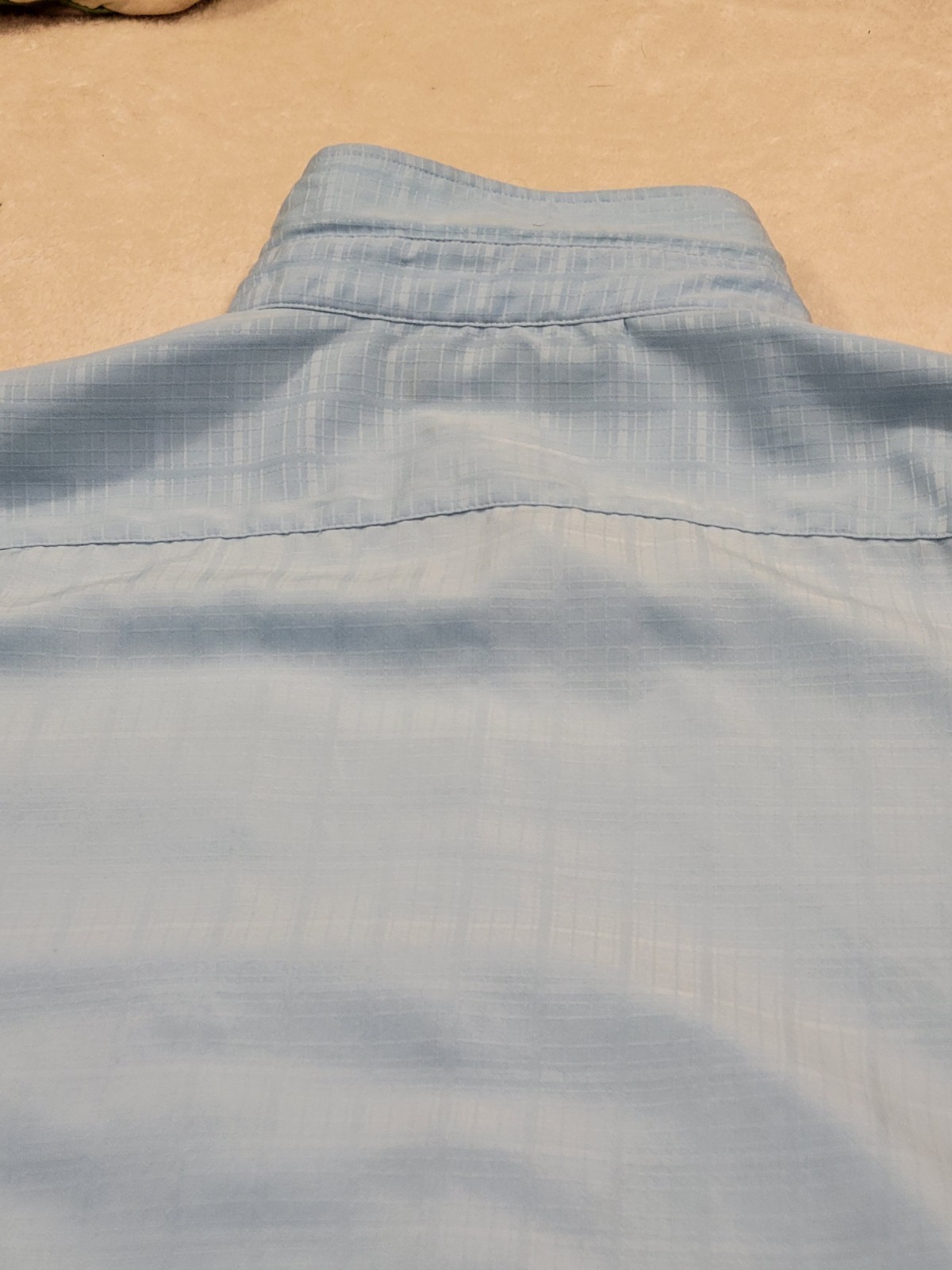 Croft & Barrow Men’s 2XL Blue Solid Easy Care Short Sleeve Button-Up Shirt