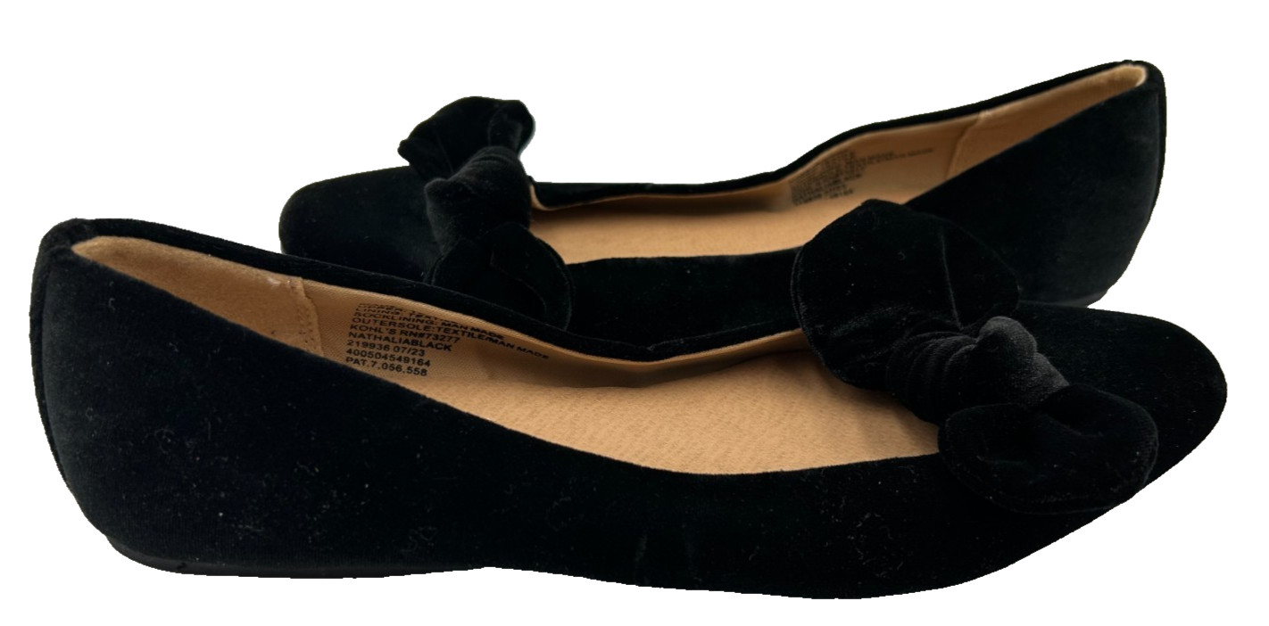 LC Lauren Conrad Women’s Nathalia Slip On Dress Loafers Black Size:7.5 82N