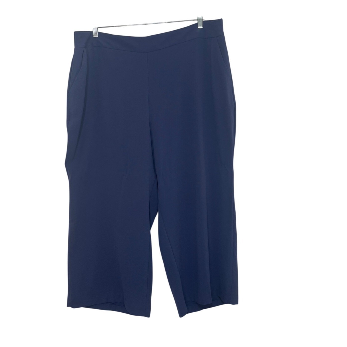 Terra & Sky Elastic Waist Pants Lightweight Recycled Polyester 2X Blue New WOT
