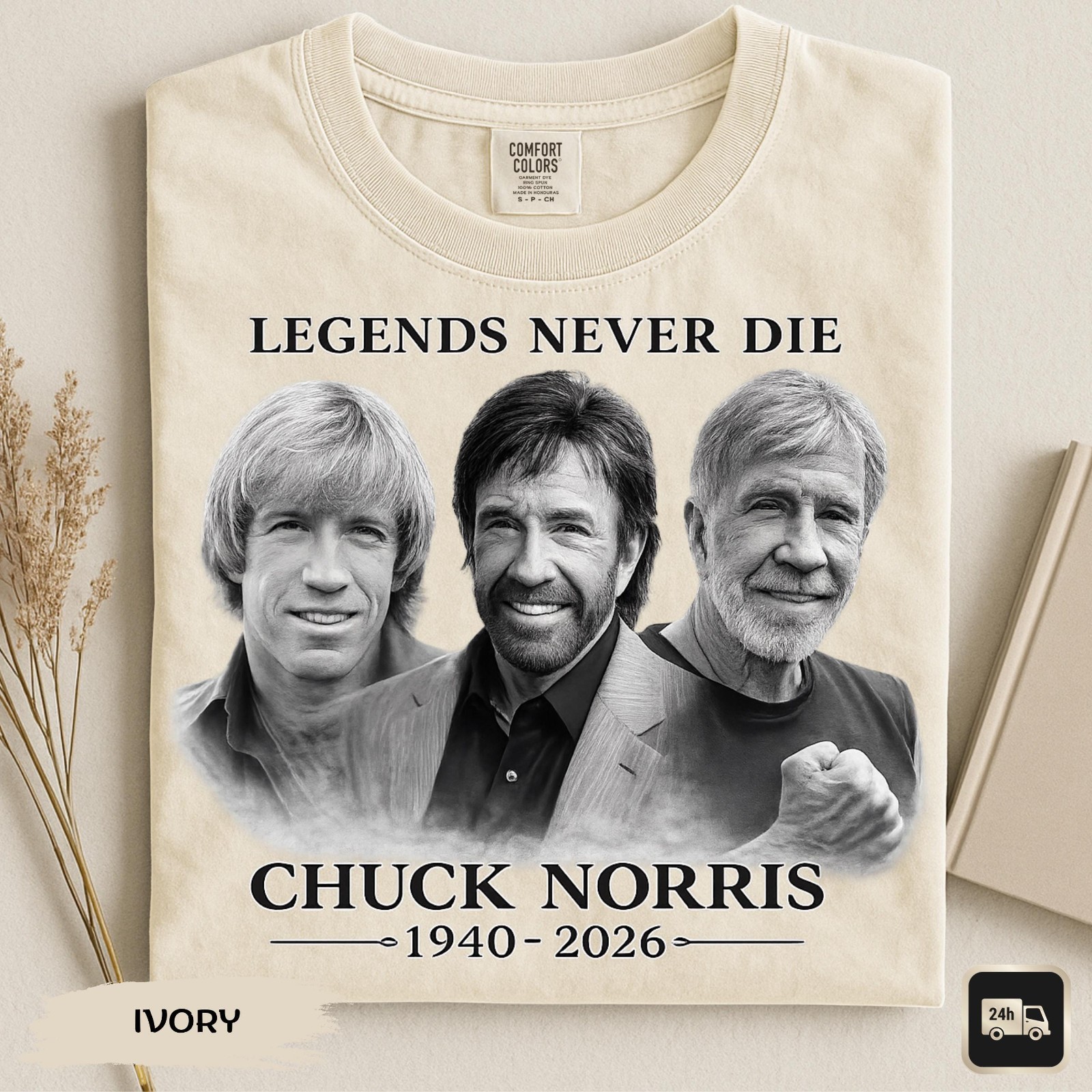 Chuck Norris Legends Never Die Shirt, 1940-2026 RIP Legend Shirt, Gift For Her