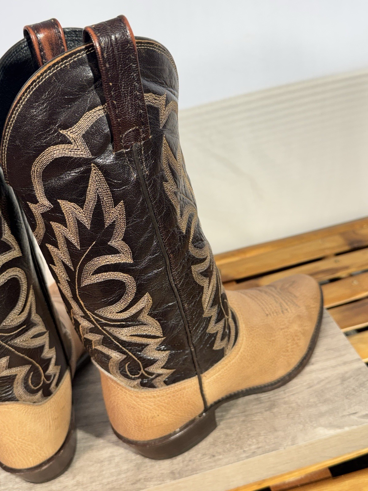 Dan Post Vintage Cowboy Boots Men’s Size 8 EW Calfskin Made in USA