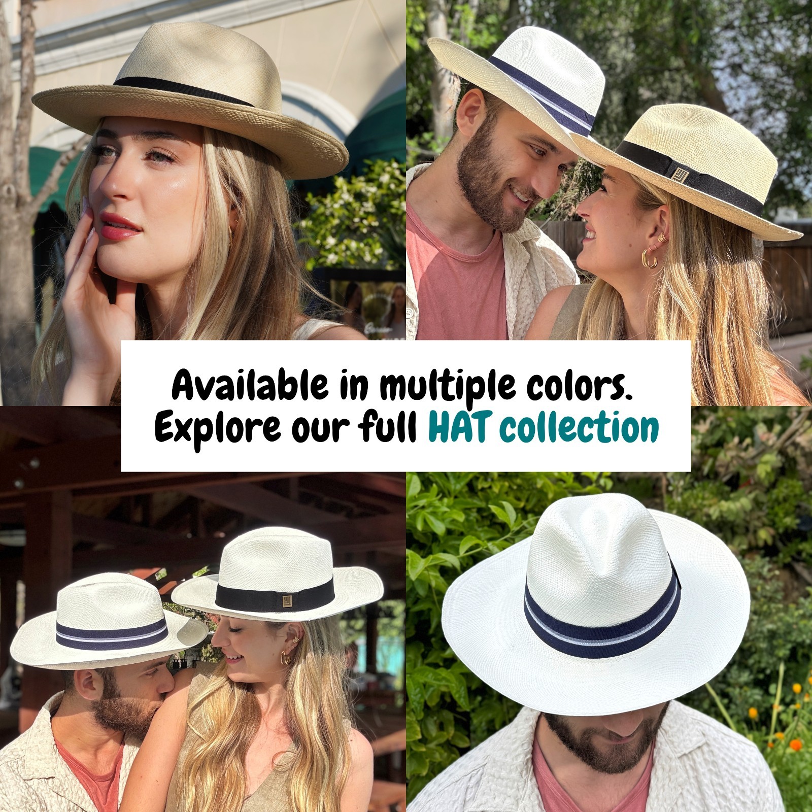 Panama Hat, Bow Band Genuine & Exclusive | Classic Fedora Hat | Made in Ecuador