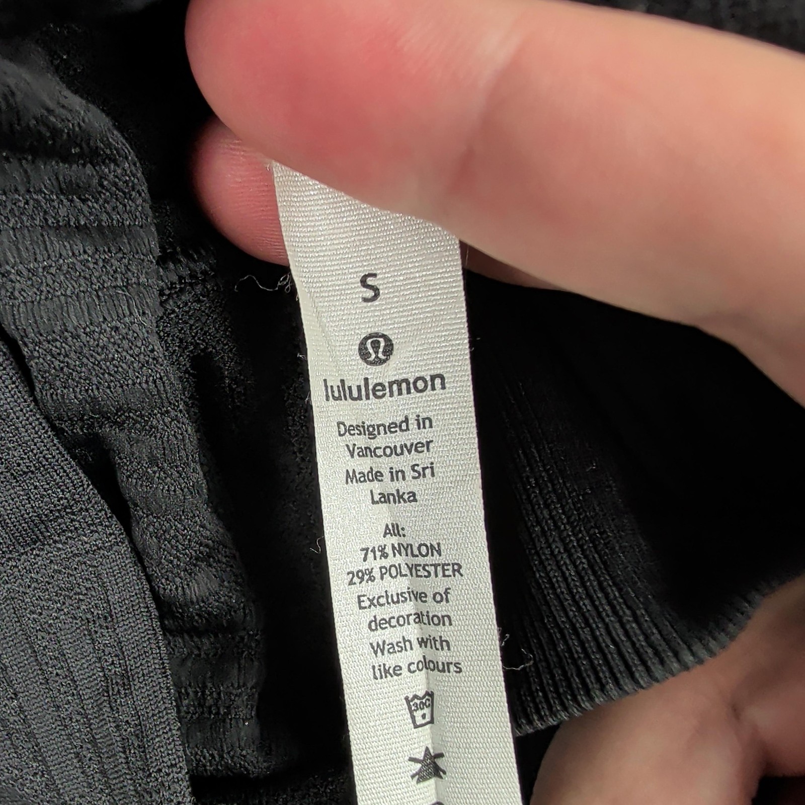 Lululemon Hoodie Mens Small Black Metal Vent Tech Pullover Zip Pocket Athletic