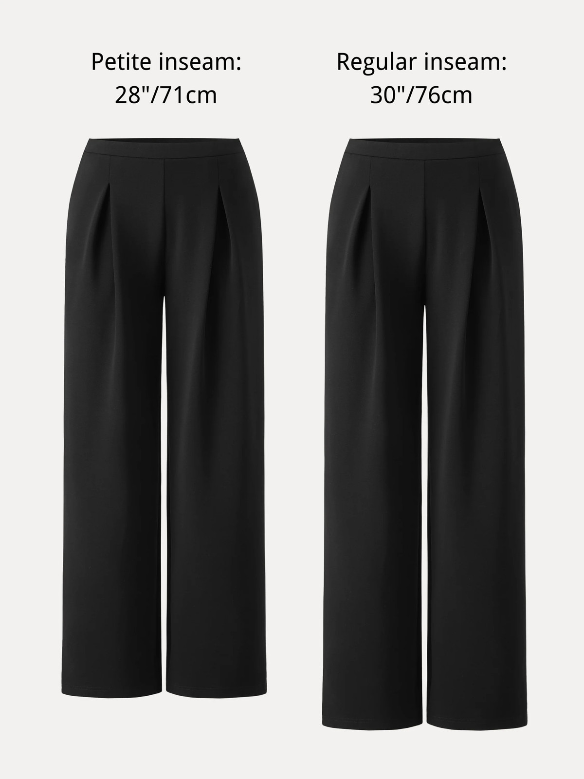 OGL Wrinkle Resistant Wide Leg Pleated Pants with Pockets