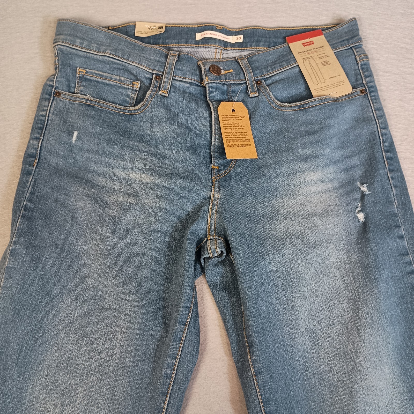 Levi’s 314 Shaping Straight Women’s 30×32 Blue Straight Leg Fits 32×32 Jeans NEW