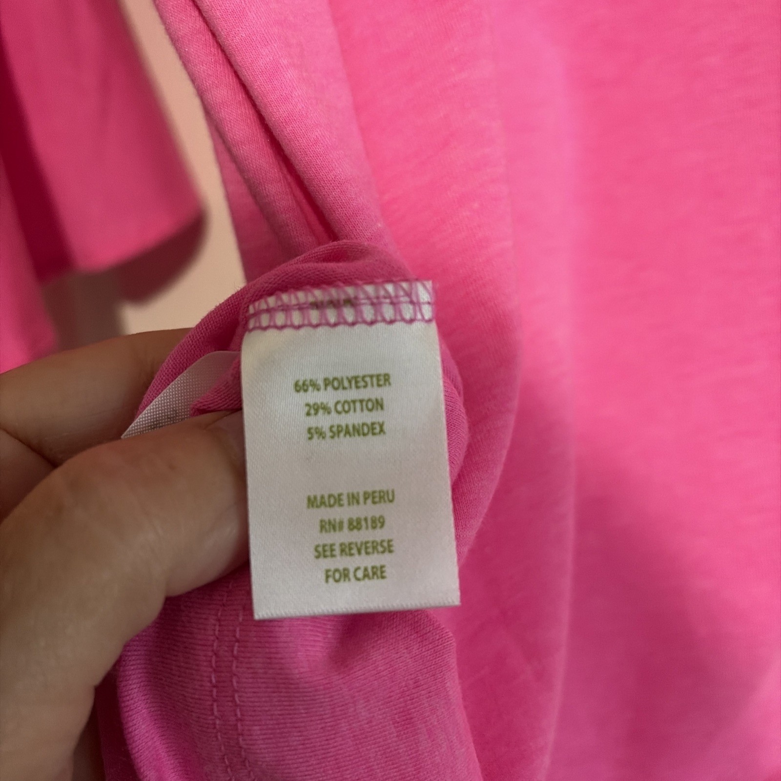 Lilly Pulitzer Pink Ruffle Sleeves Blouse Size XL