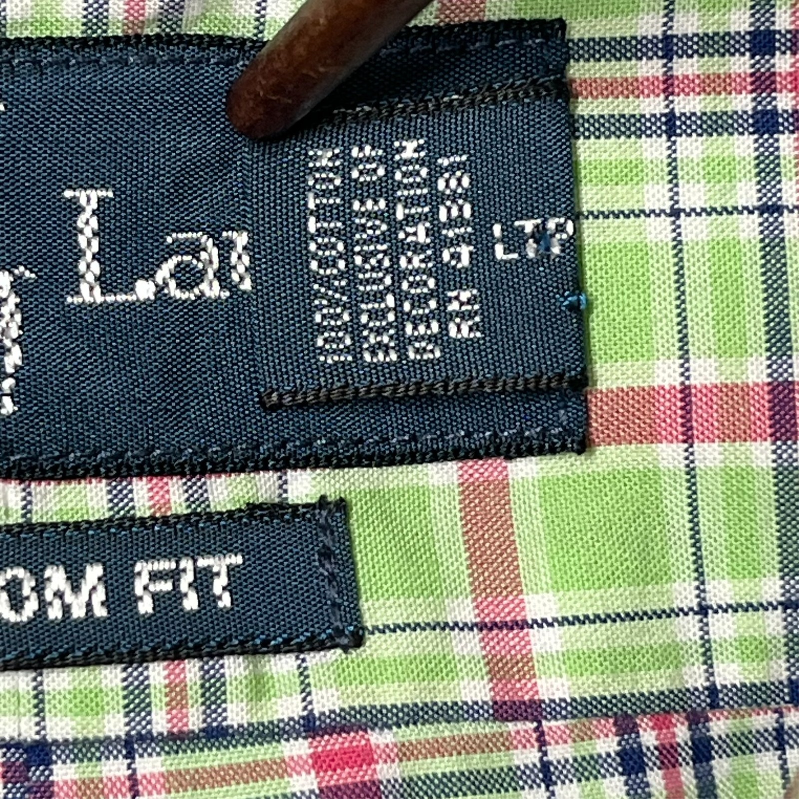 Ralph Lauren Custom Fit Shirt Men’s S Colorful Plaid Preppy Career Office Casual