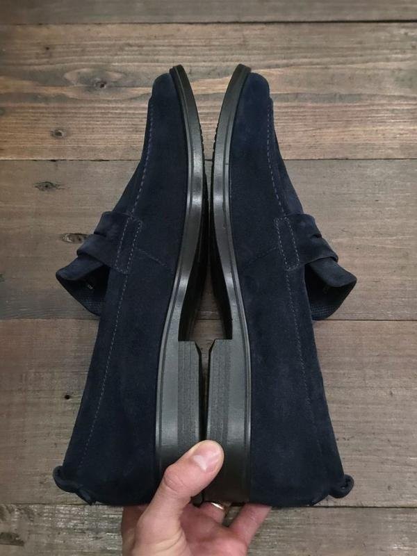 mens ecco heels navy suede 43