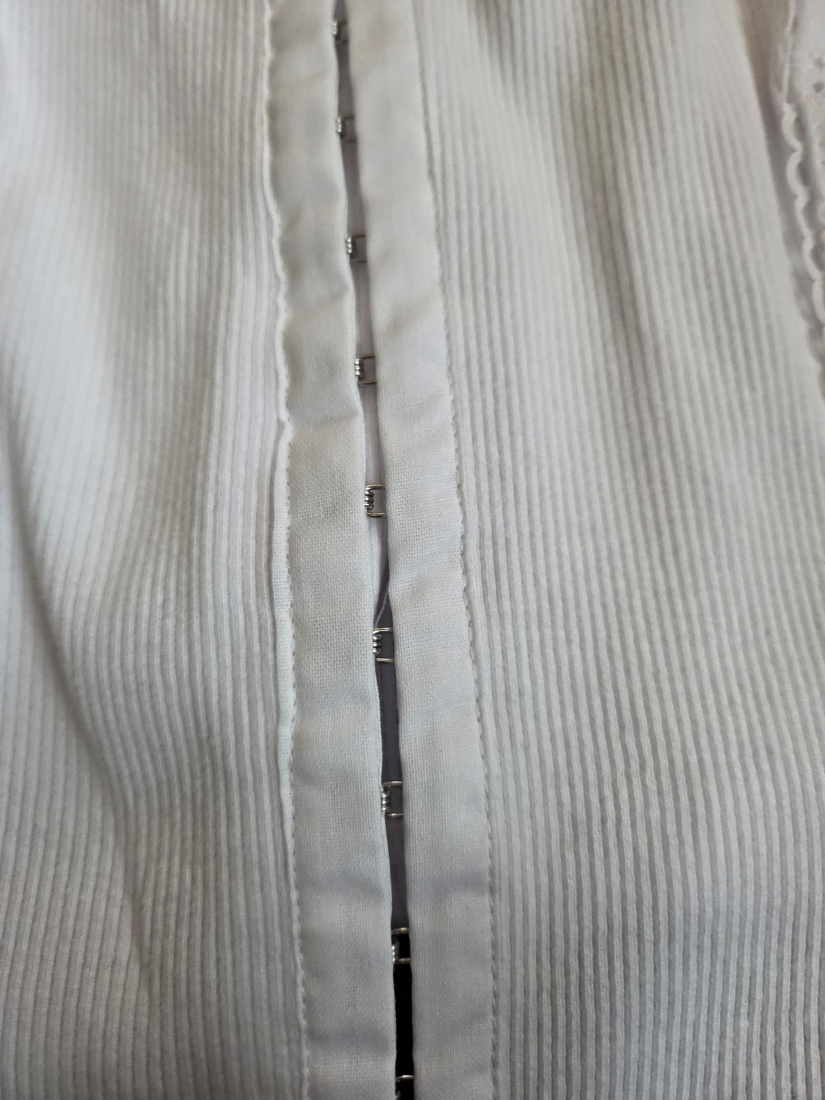 Madden NYC White Eyelet Corset Top Adjustable Straps Size M