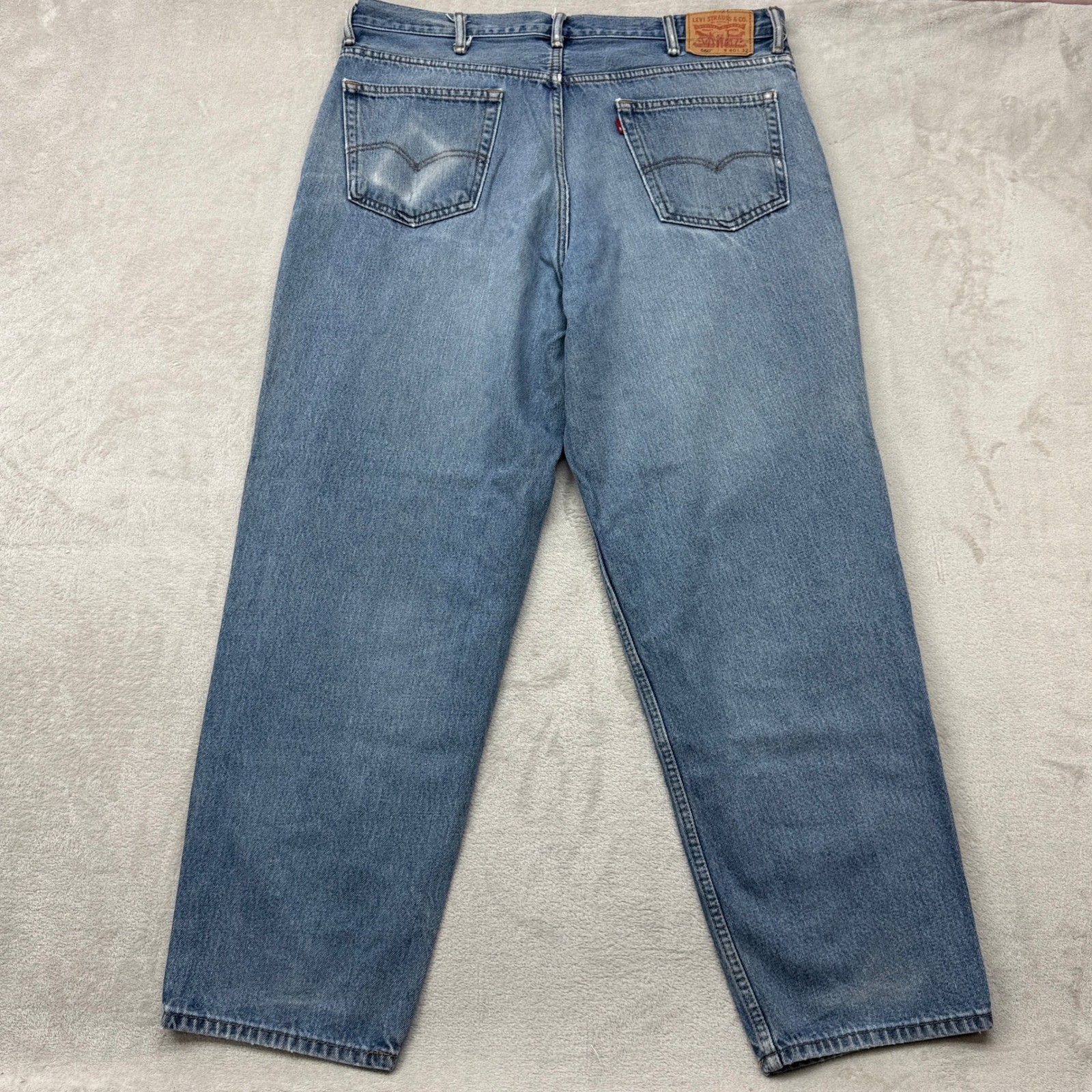 Levis 560 Comfort Fit Jeans Mens 40×32 Blue Loose Baggy Tapered Denim Streetwear