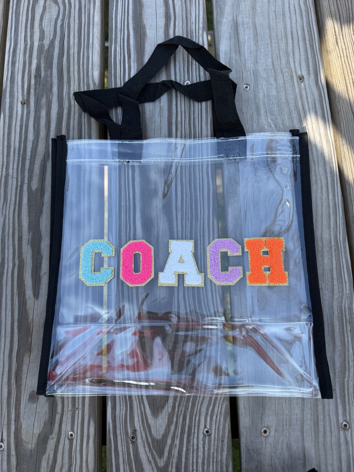 Coach Bag, Gift For Coach, Clear Tote Bag, Swim Coach, Soccer Coach, Gym Coach