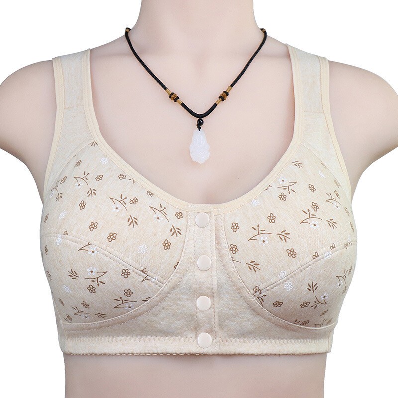 Push Up Full Cotton Bralette Wireless Bras Women Underwear Front Closure Bra