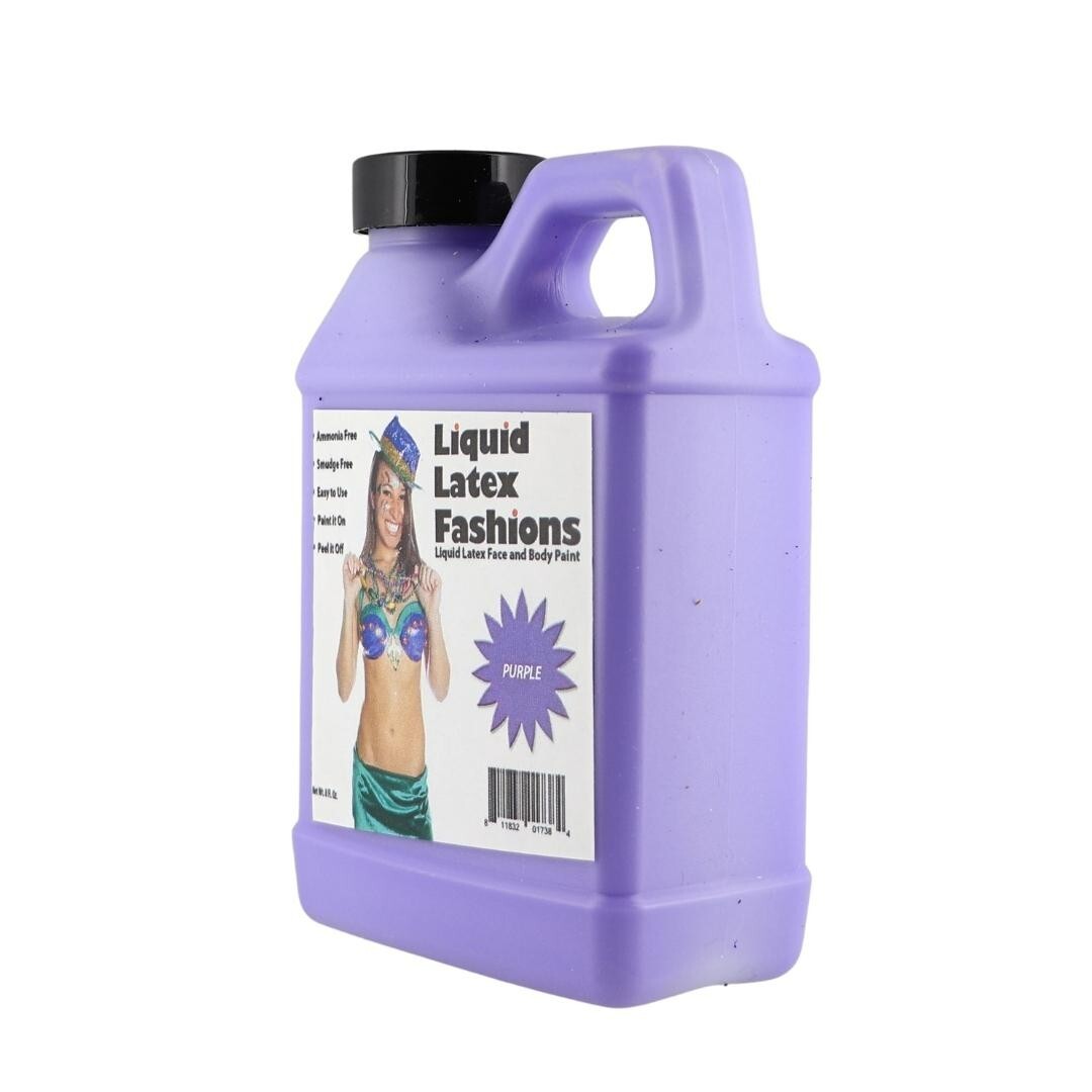 Purple 8 Fl Oz – Liquid Latex Face and Body Paint, Halloween, Cosplay