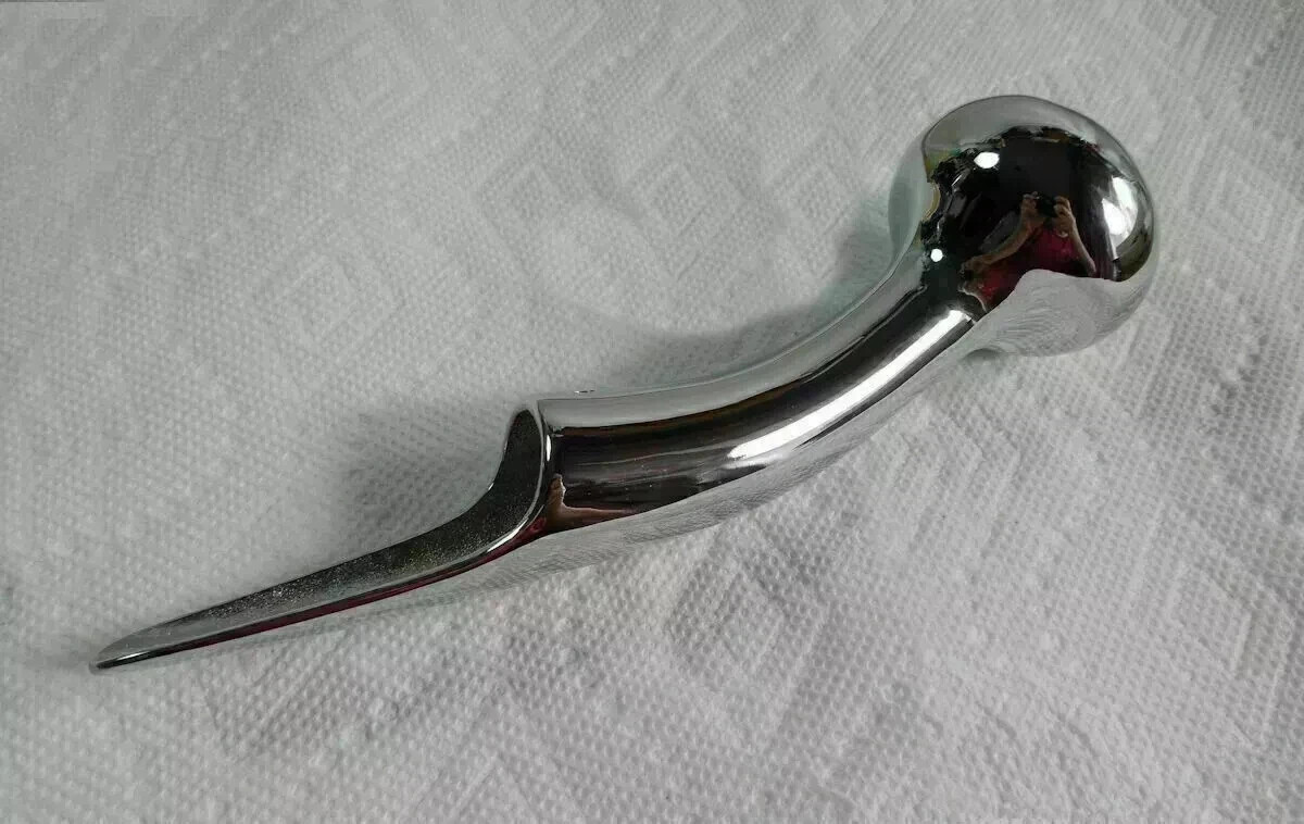 Solid Brass Chrome Finish Heavy Top Handle For Wooden Walking Cane / Stick Deep