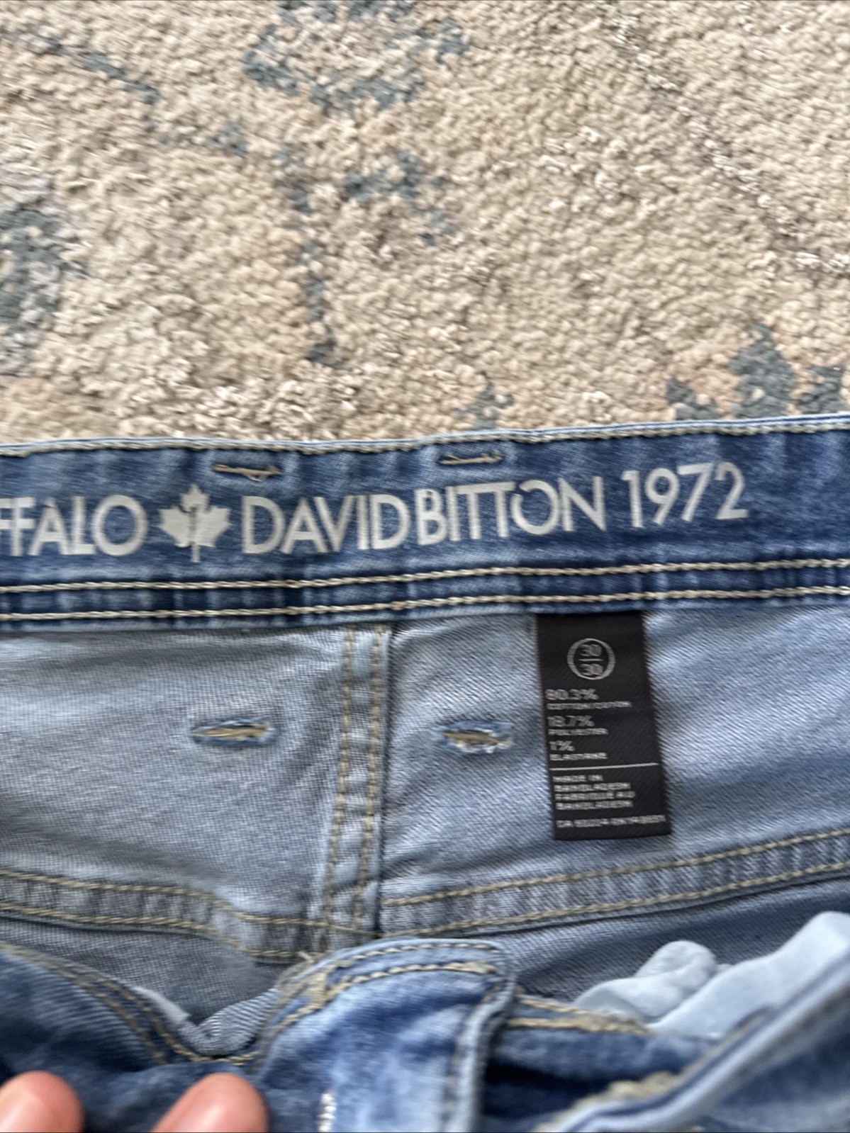 Buffalo David Bitton Evan-X Men’s 30×30 Slim Straight Stretch Jeans Blue