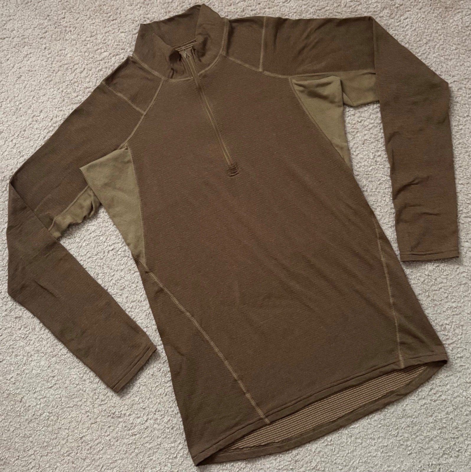 Beyond Clothing Systems men’s Brown 1/4 Zip CC1 Pullover Base layer L Long USA