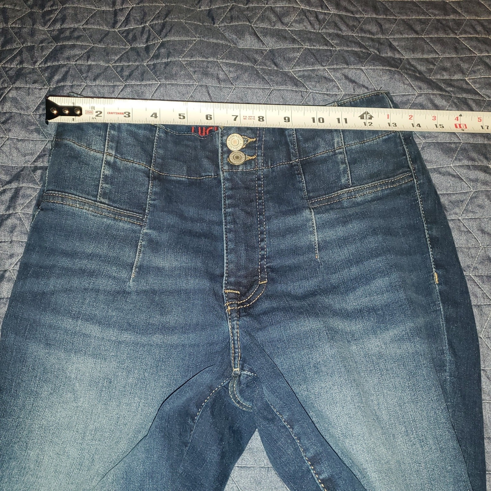 Lucky Brand Stevie High Rise Flare Jeans Women’s 4 (26×29) Y2K Dark Wash