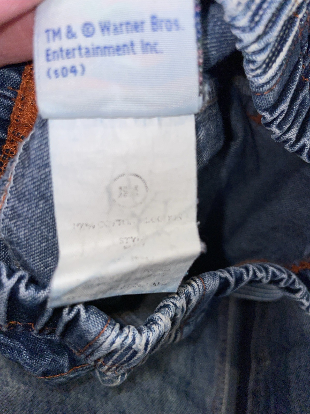 Vtg Baby Looney Tunes “Too Fast 4 You” 18 Mo Blue Jean Denim Y2K