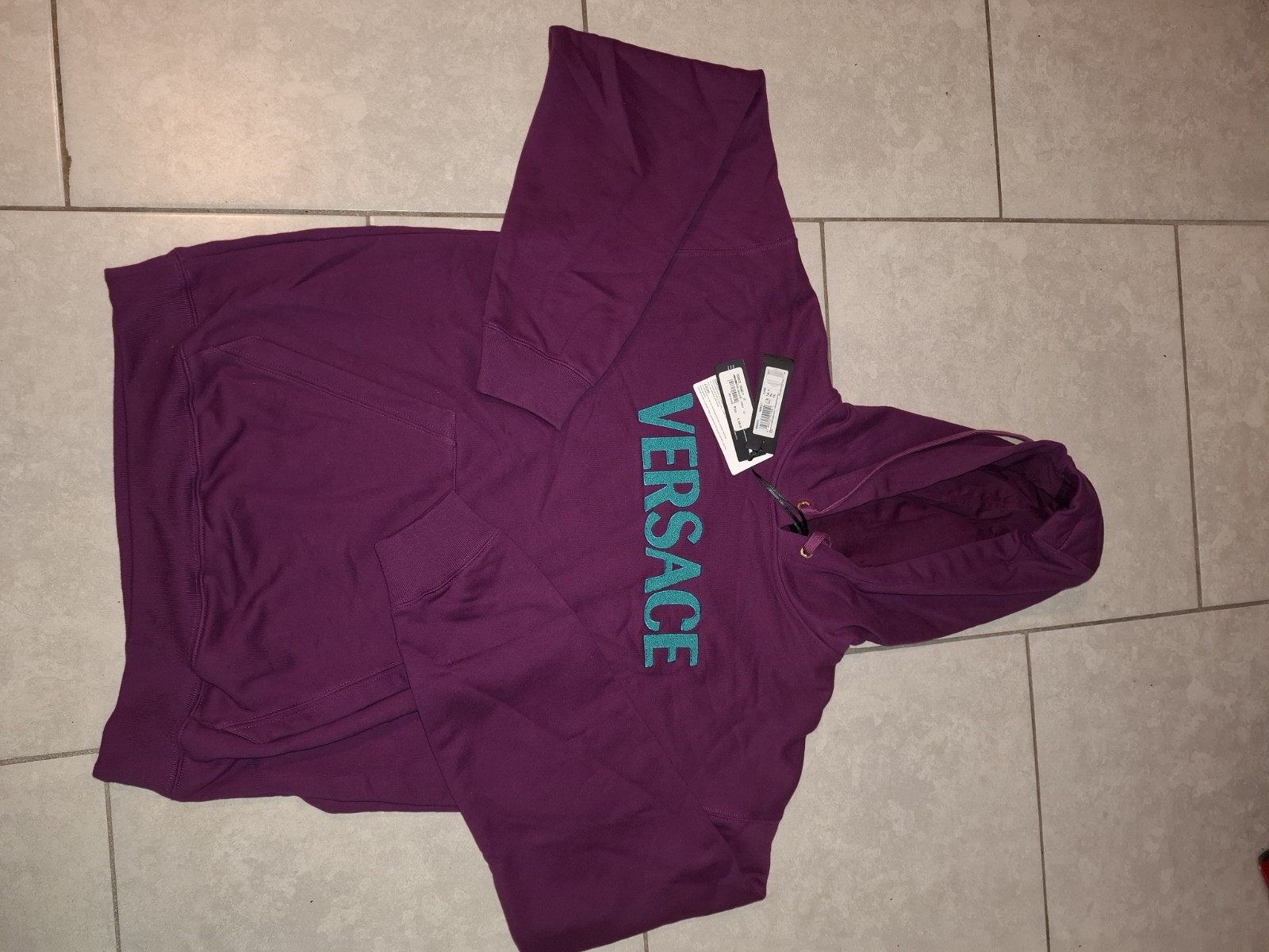 Versace Men’s Purple Pullover Hoodie