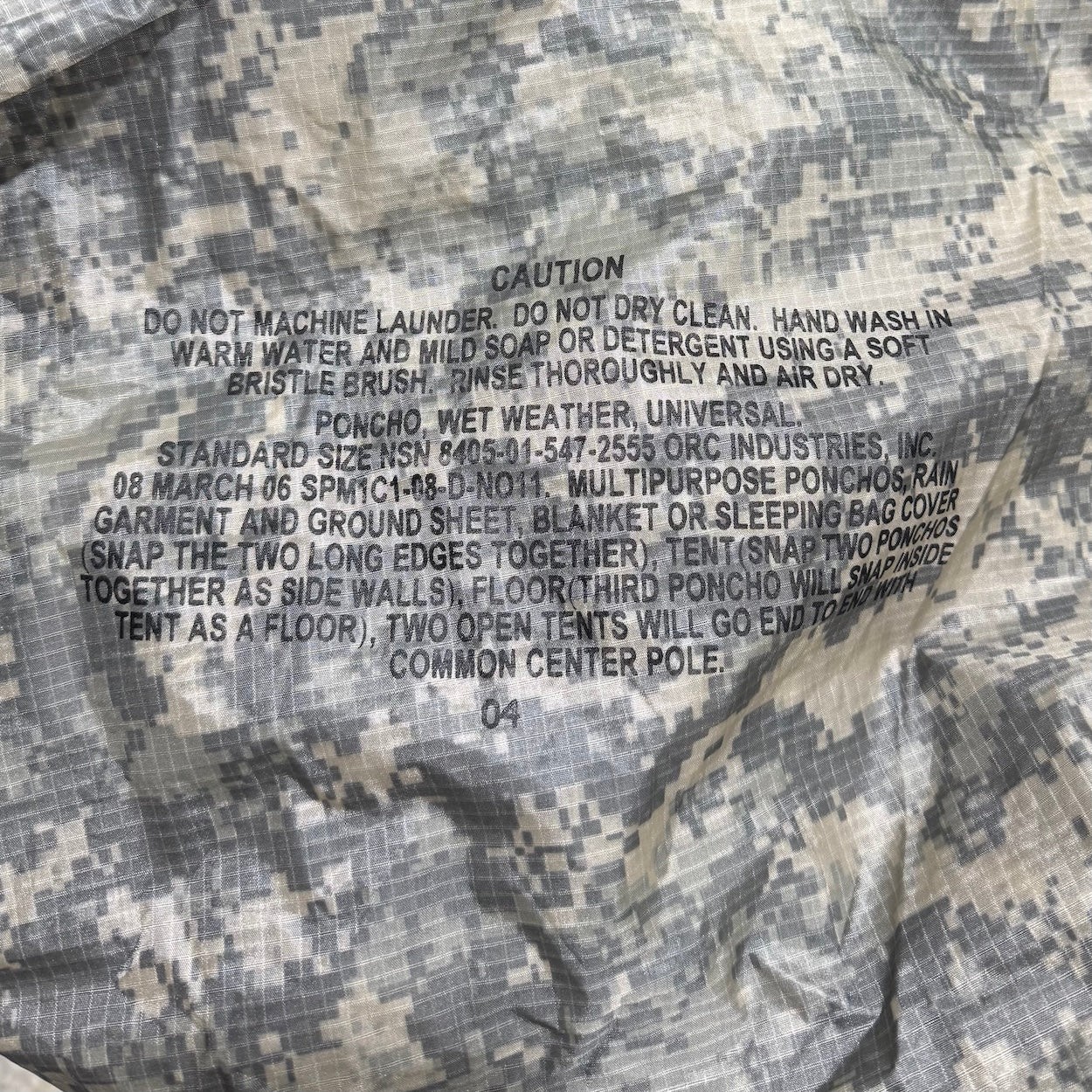 US Military Rain Poncho – ACU – Waterproof Tactical Field Gear