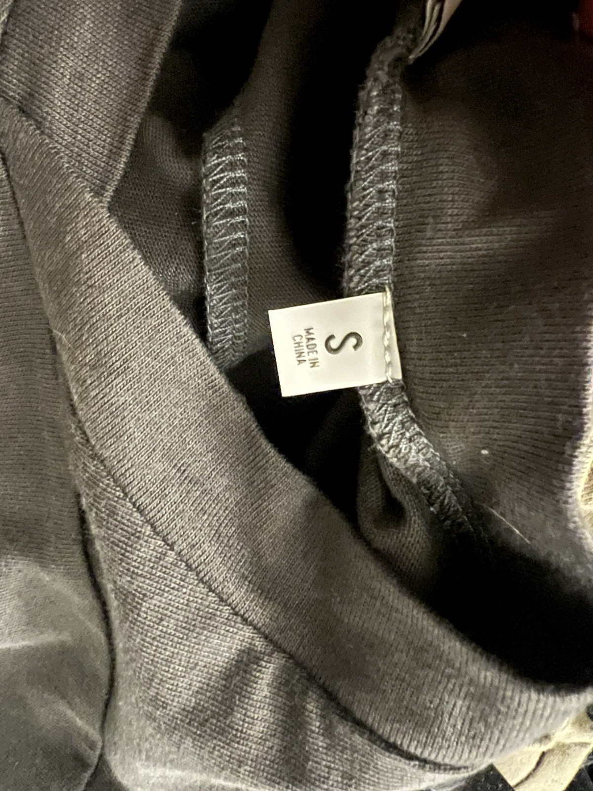 Fear of God Essentials 77 Football Tee Washed Charcoal Grey Cropped Size S