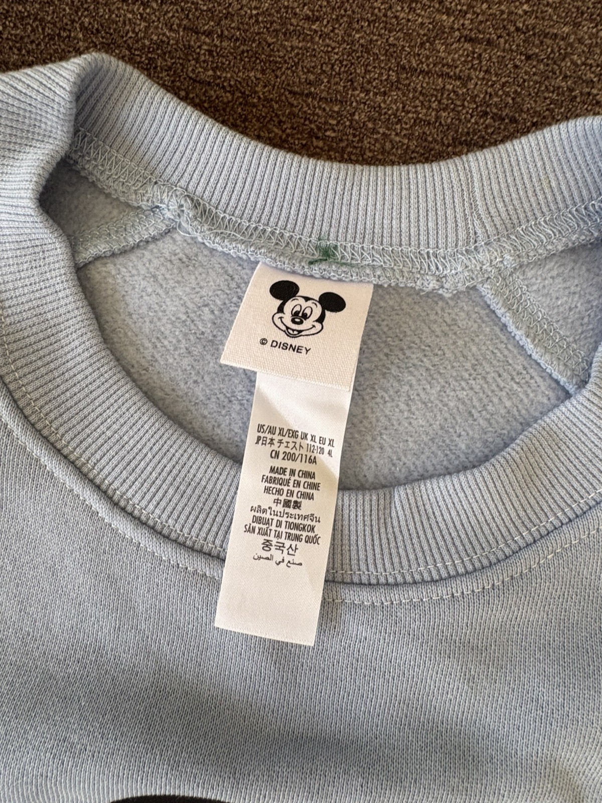 Disney Disneyland Mickey Baby Blue Crewneck Sweater XL