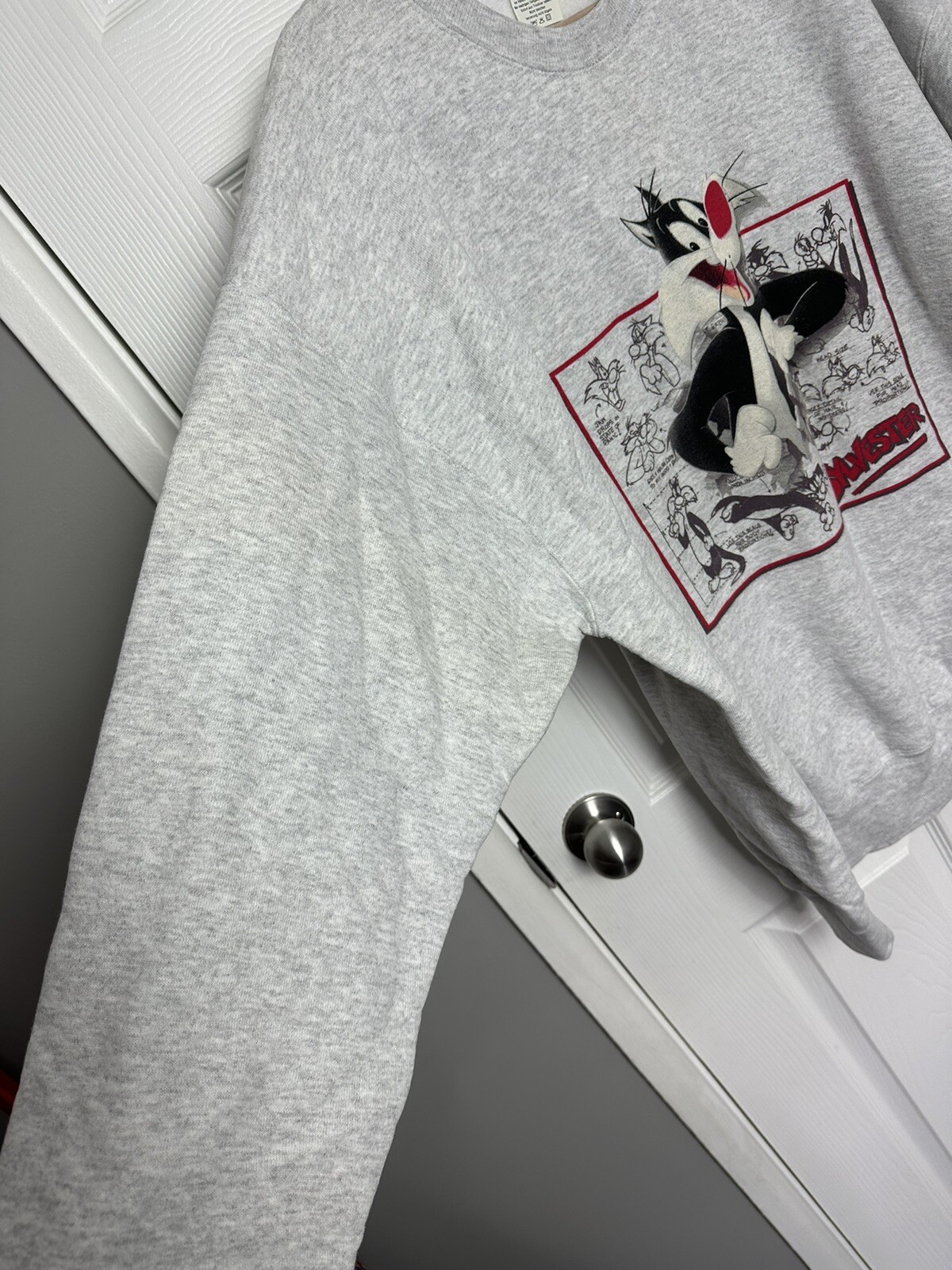 Vintage New Sylvester Sweatshirt Mens XL/XXL Crewneck Pullover Looney Tunes Cat
