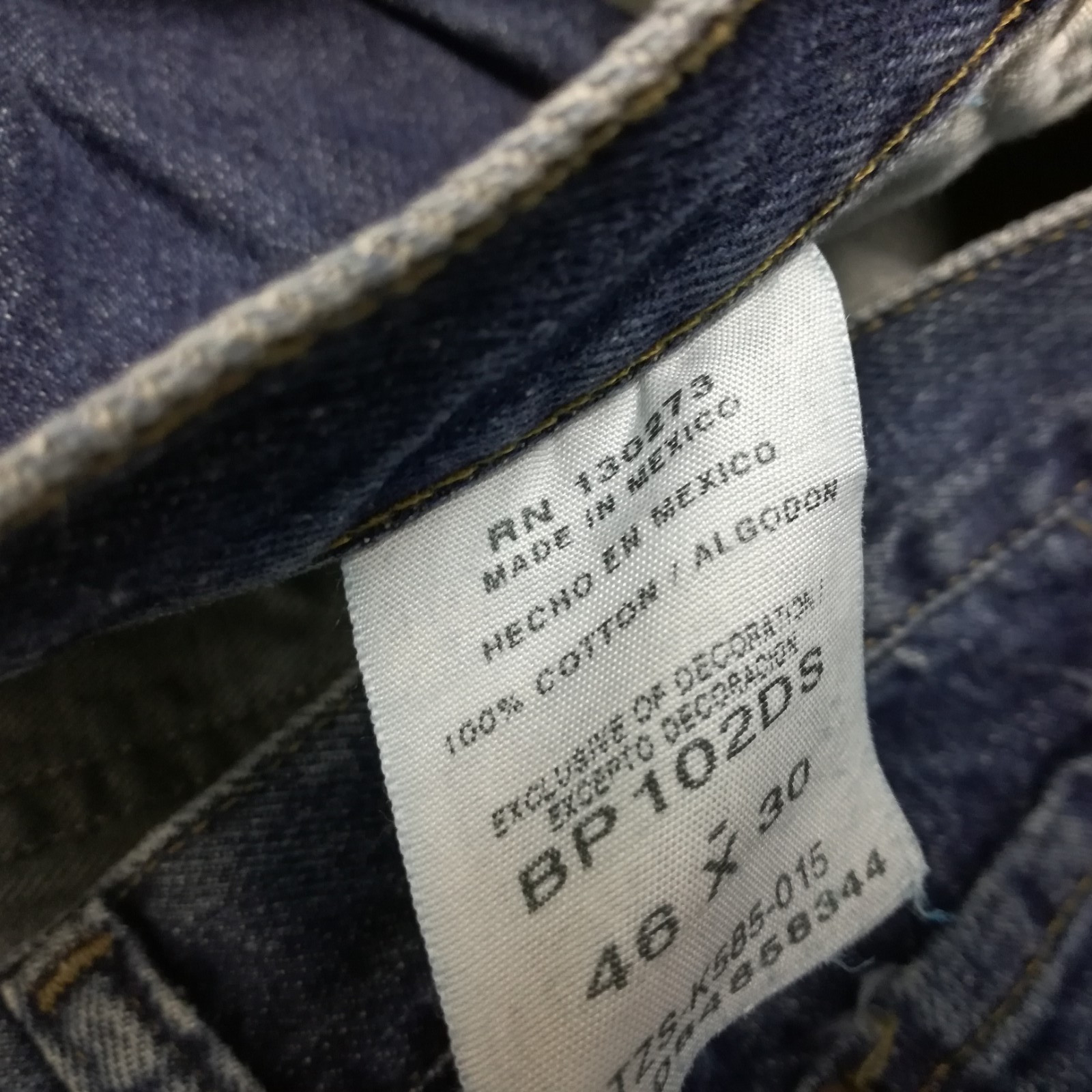 Bailey’s Pt Mens Jeans Straight Leg Relaxed Blue Denim Dark Stonewash 46×30 New