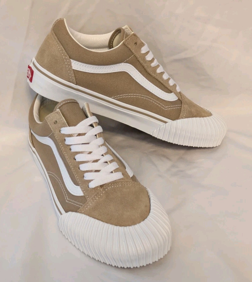 VANS Old Skool Incense Suede & Canvas Beige Sneakers w/ Rugged Rubber Toe…