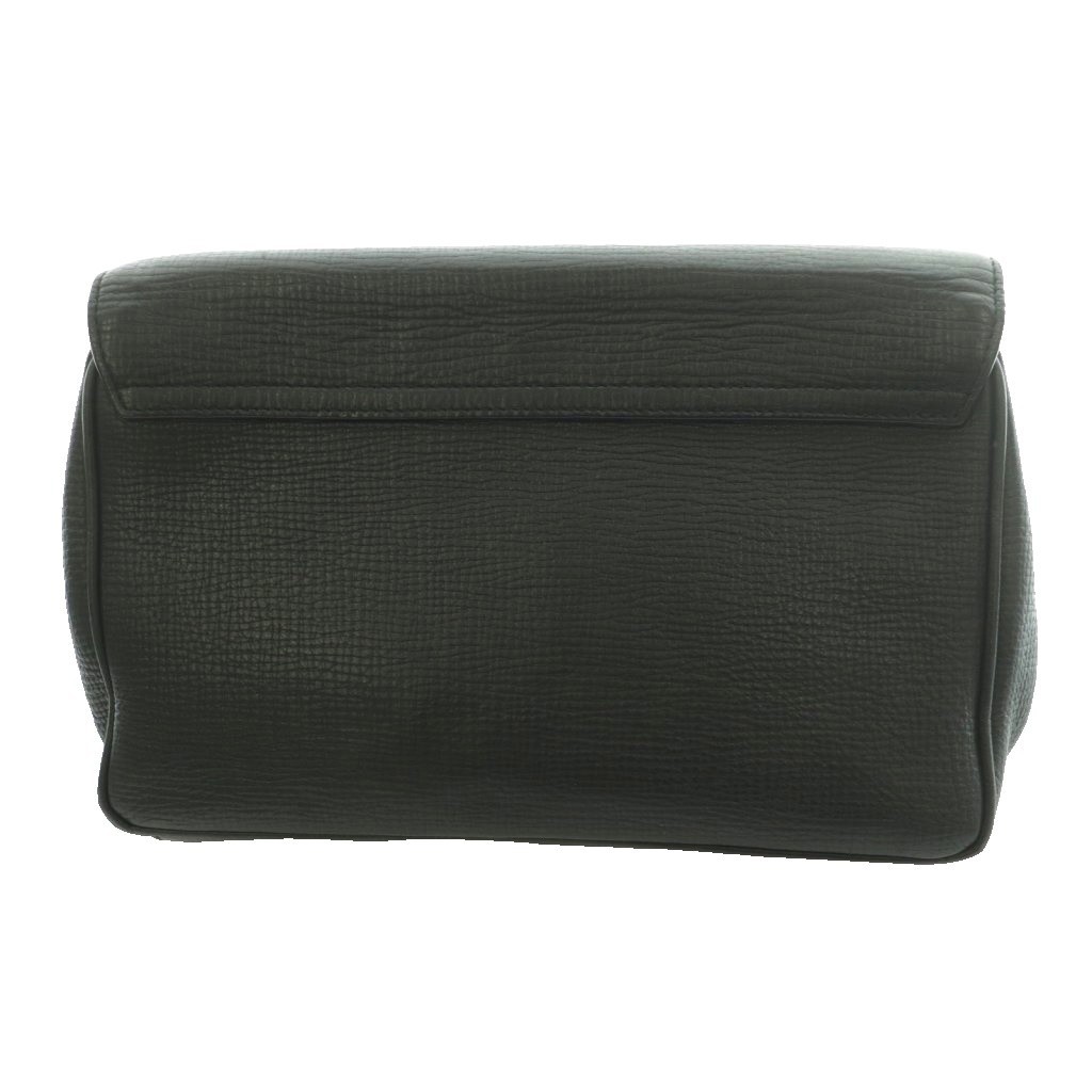 BALLY Leather Men’s Second Bag Clutch Black 7.7×2.6×12.6in Vintage B