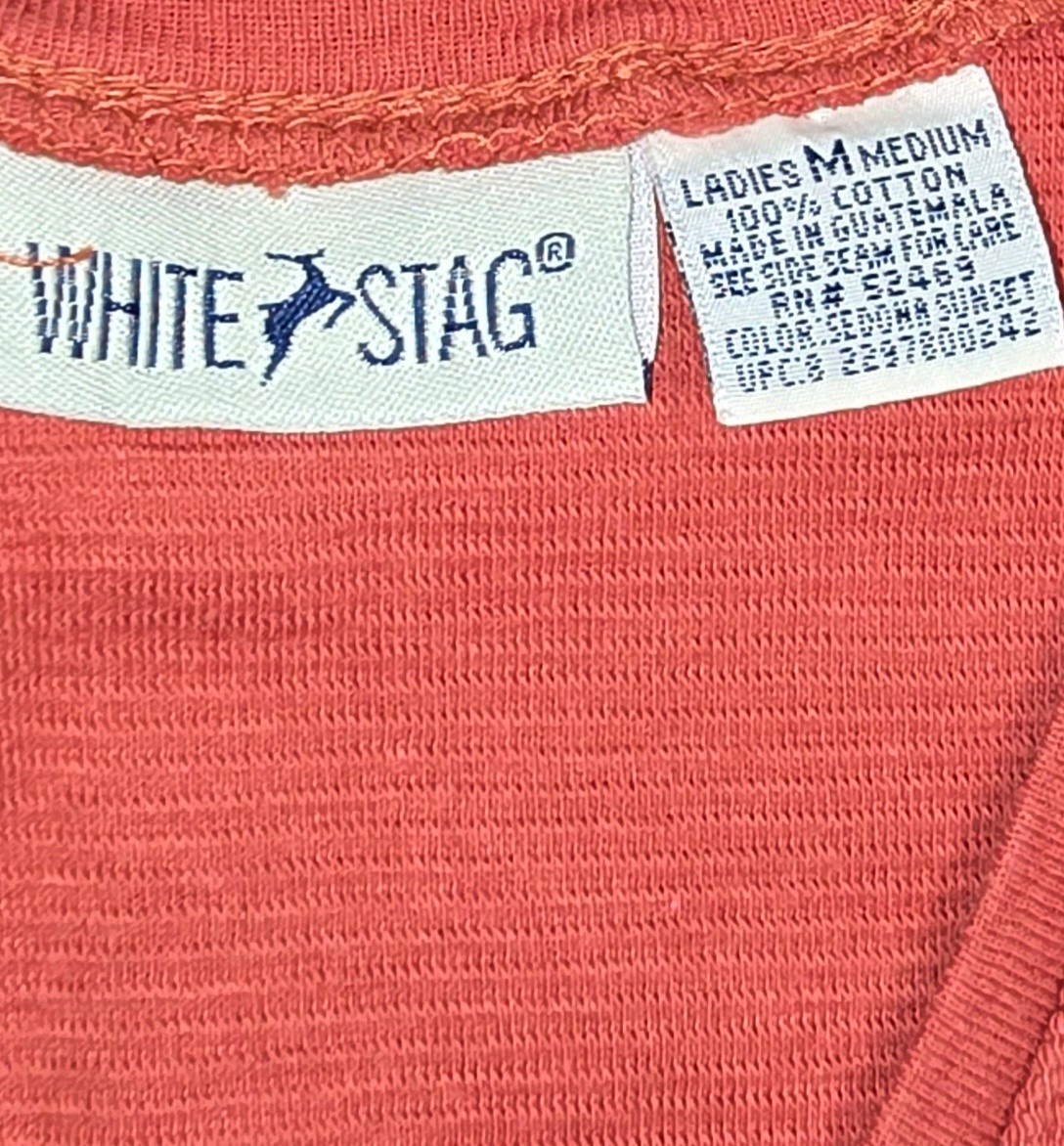 White Stag Salmon Pink Sleeveless Tank Blouse For Women Size M
