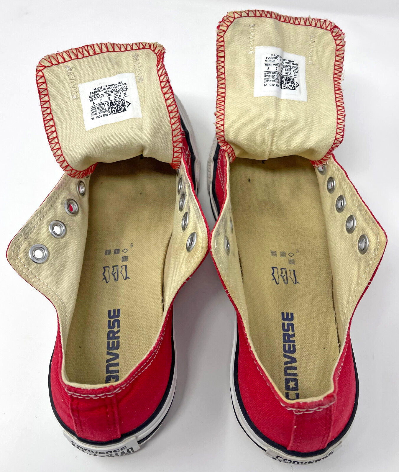 Converse Chuck Taylor Red M9696 Low Top Ox Men 5 Women 7 All Star 2013 Used