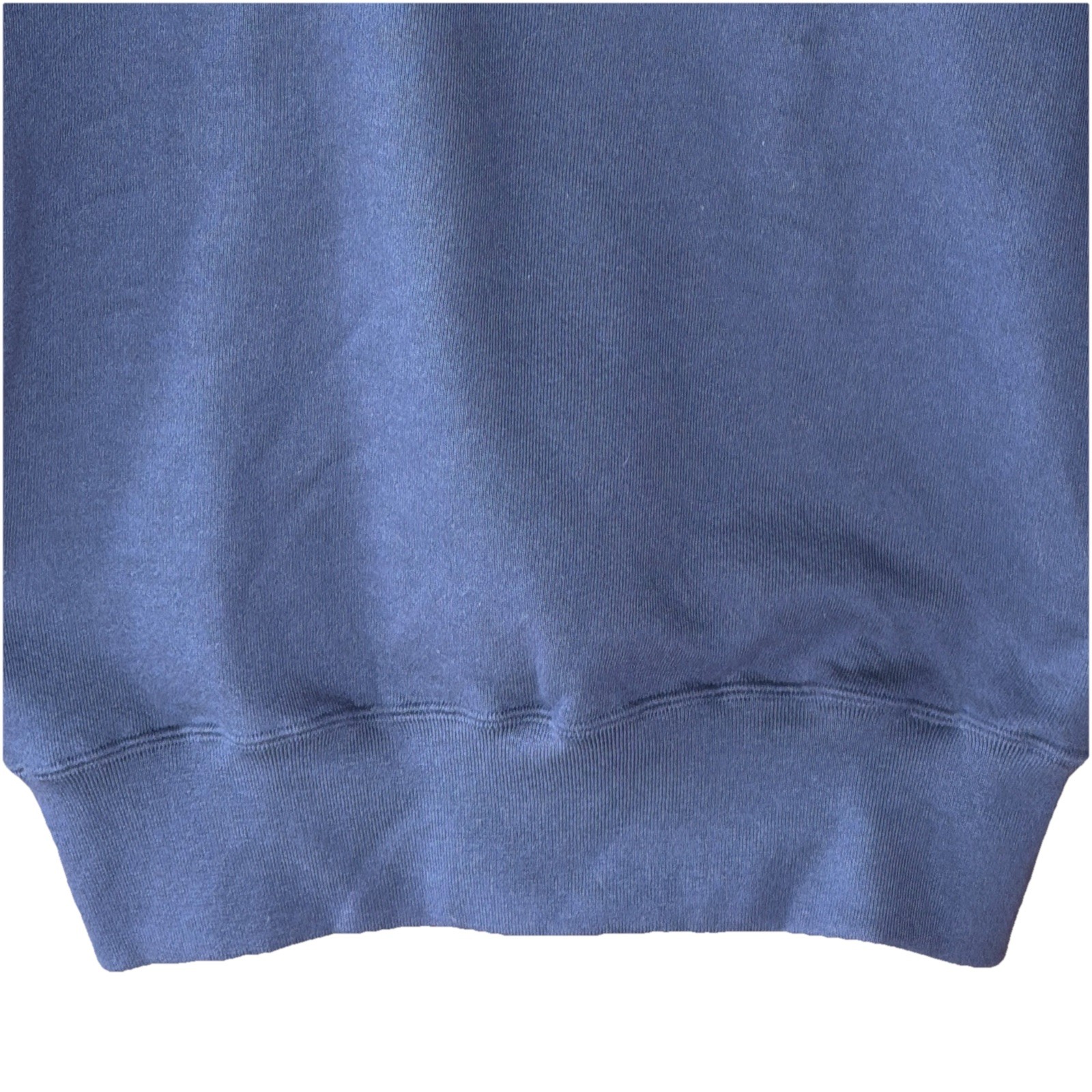 LL Bean Collab Russell Athletic Vintage USA 1/4 Zip Mens Small Blue Long Sleeve