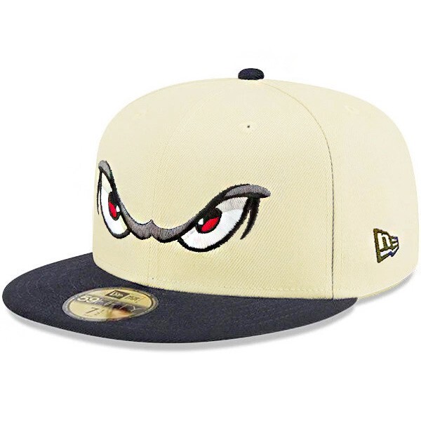 New Era Lake Elsinore Storm Fitted Hat MILB Official Off White Black 2 Tone Cap
