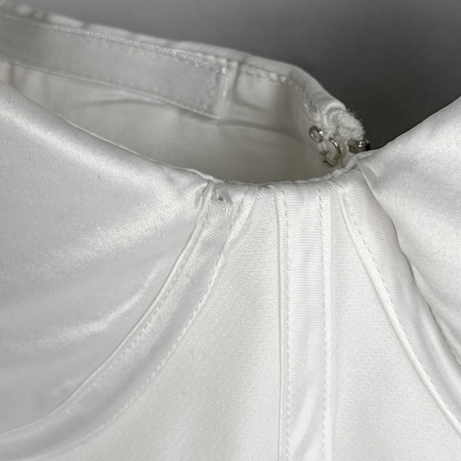 NWT Retrofete Tegan $448 Bustier Corset Strapless Bra Cup Garter Dress White L